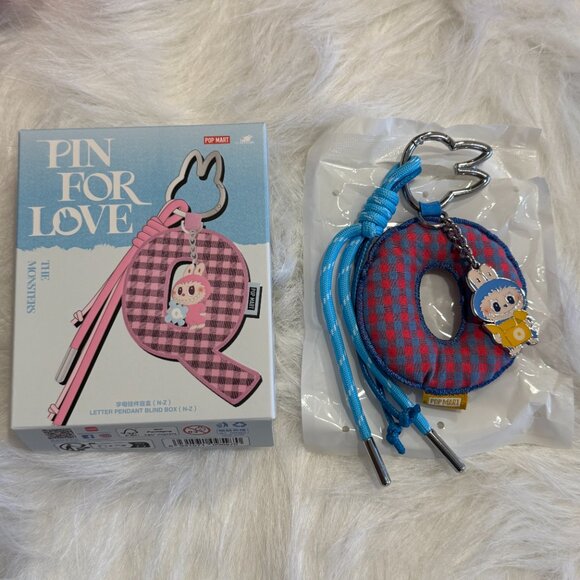 AUTHENTIC Labubu Pin for Love Plush Pendant + Letter Pendant Set – O - Picture 3 of 6
